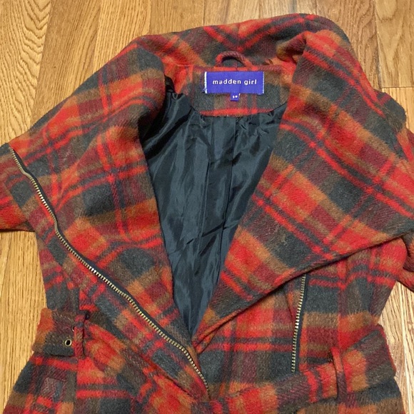 Zara style flannel coat jacket red - Picture 3 of 5